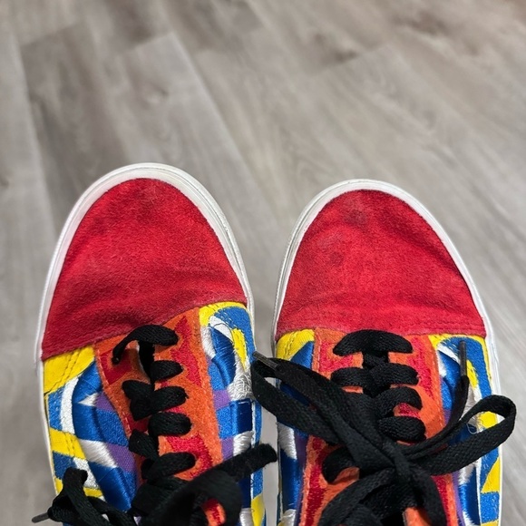 Vans Old Skool Colorful Embroidered Logo Sneakers Canvas Shoes - Picture 4 of 10